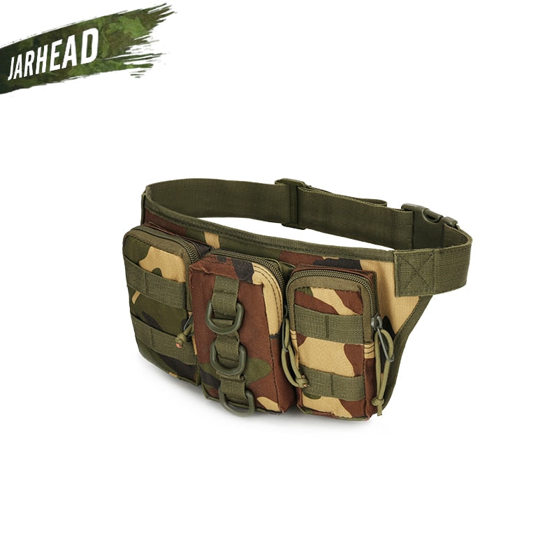 Tactical Waterproof Men Waist Pack nylon Bag Pockets