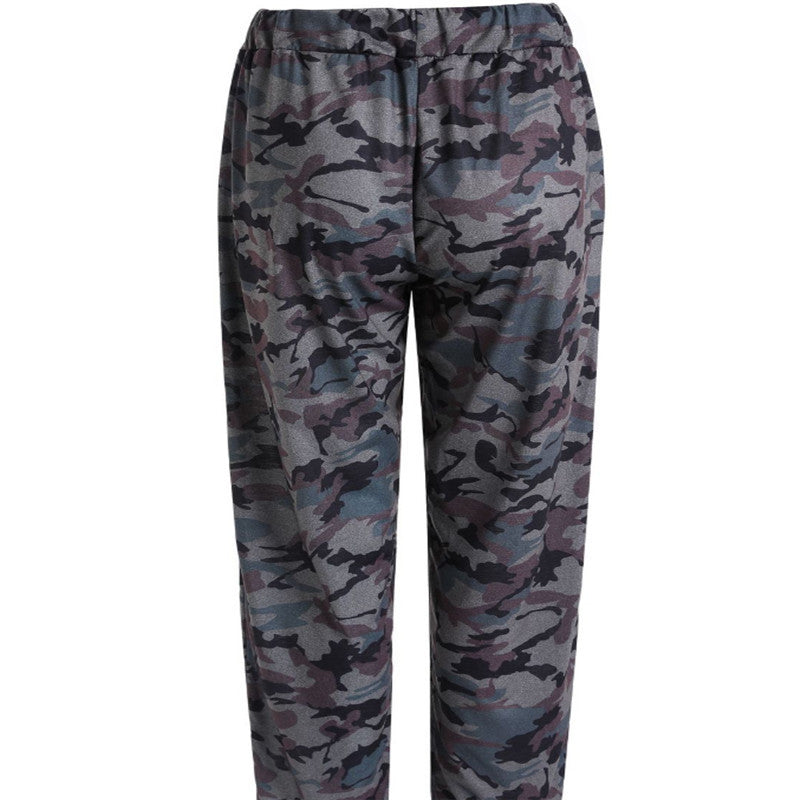 Women's camouflage casual trousers
