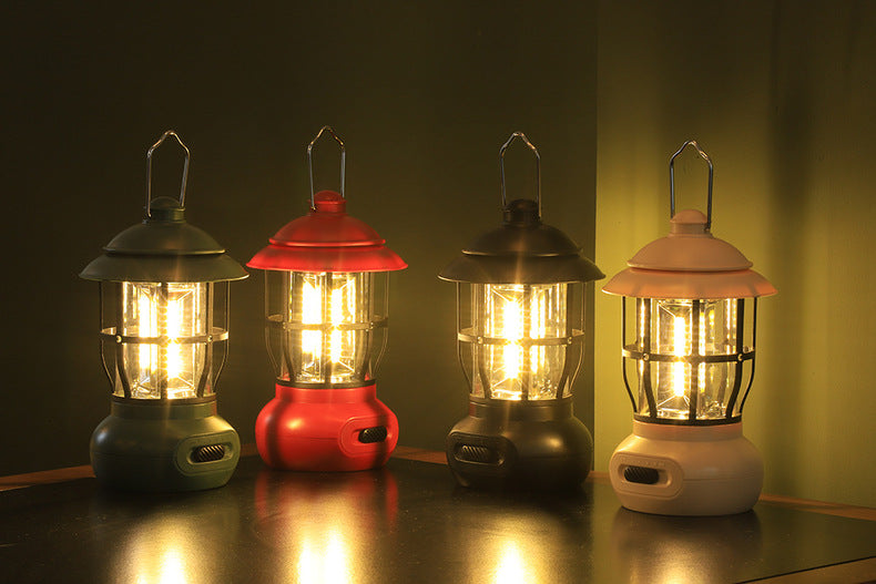 Camping Light Outdoor Ambience Vintage Horse Light Gift USB Charging Tent Lamp