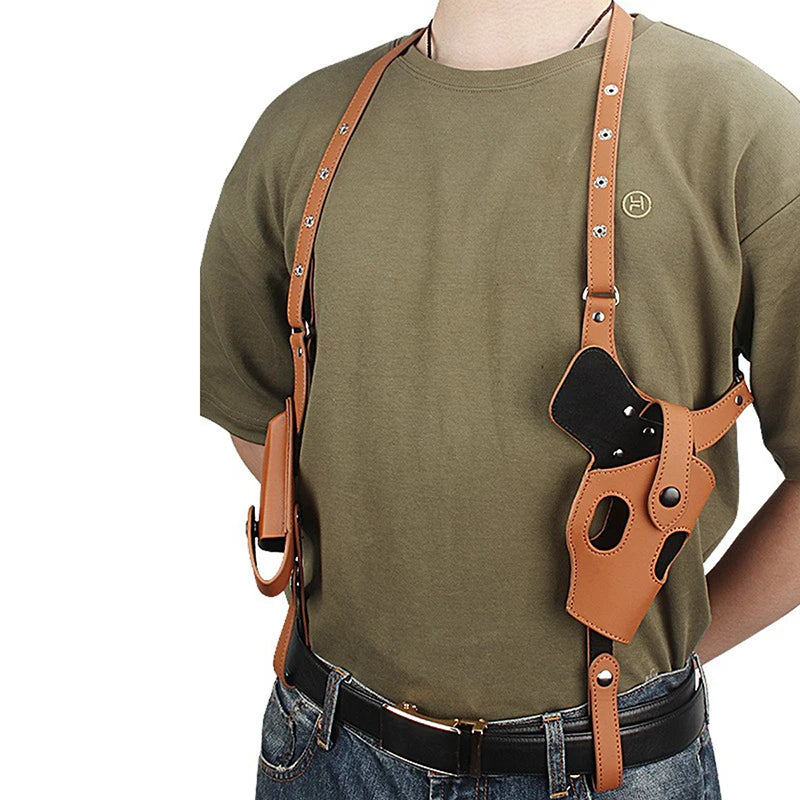Tactical Concealed Holster Leather Underarm Shoulder Bag Right Hand Hidden Holster