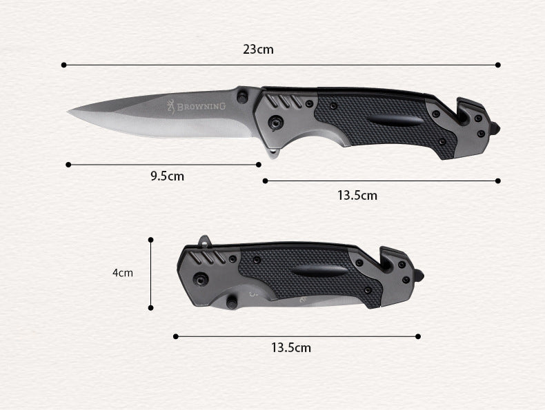 Folding Knife Stainless Steel High Hardness Pocket Knife Defense Military, Survival