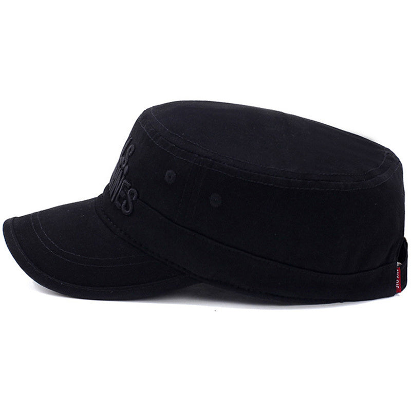Embroidered short-eave camouflage hat