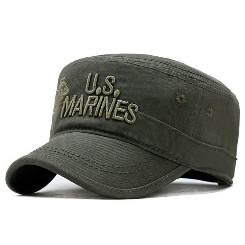 Embroidered short-eave camouflage hat
