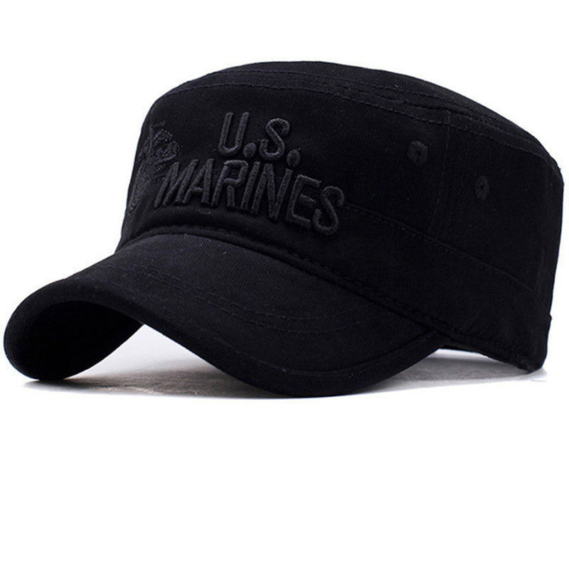 Embroidered short-eave camouflage hat