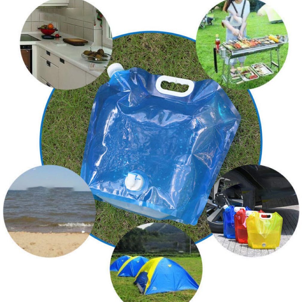 Outdoor Water Bags Foldable portable Drinking Camp Cooking Water Container Bag Carrier Car 5L/10L Faucet