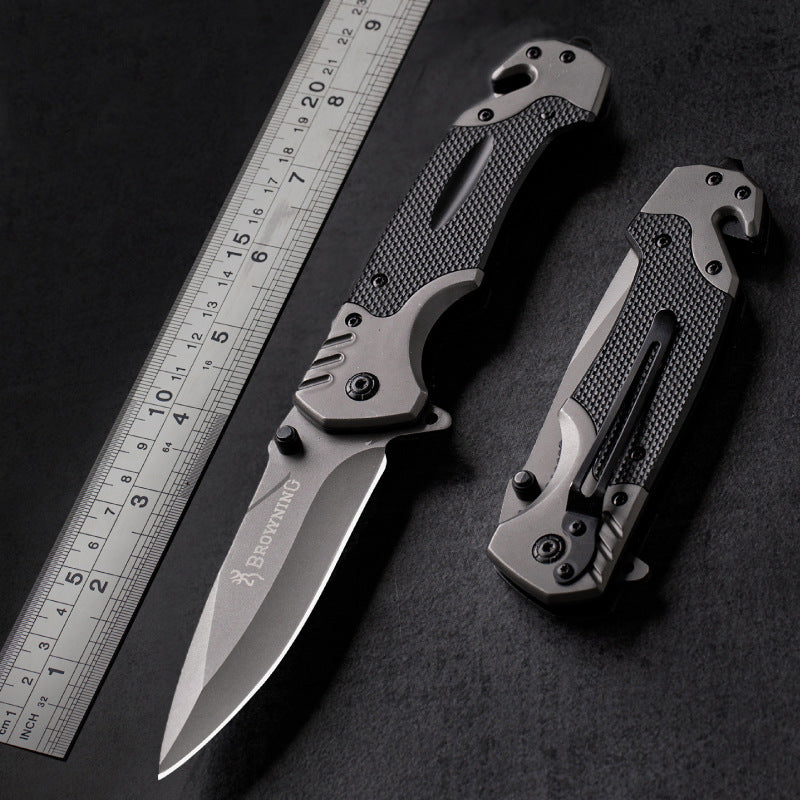 Folding Knife Stainless Steel High Hardness Pocket Knife Defense Military, Survival