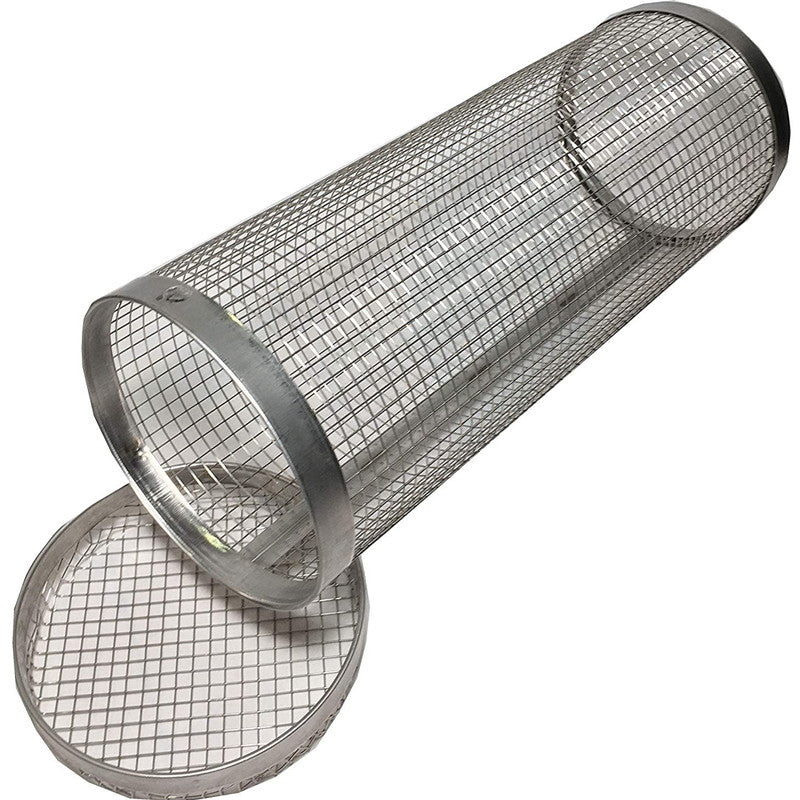 Outdoor Camping BBQ Drum Grilling Basket Stainless Steel Cooking Grill Grate Campfire Picnic Cookware
