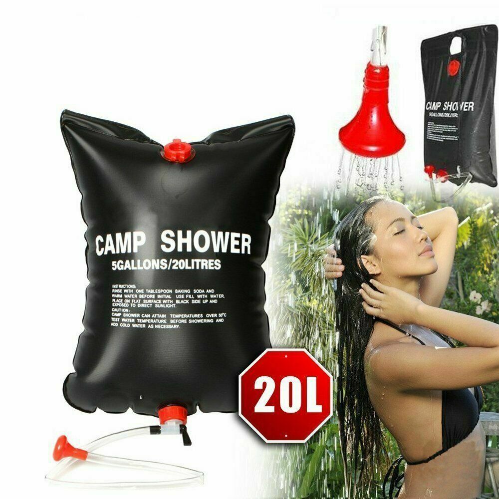 HPG SunSpa Portable Solar Shower: 20L Compact Camping Bath Bag