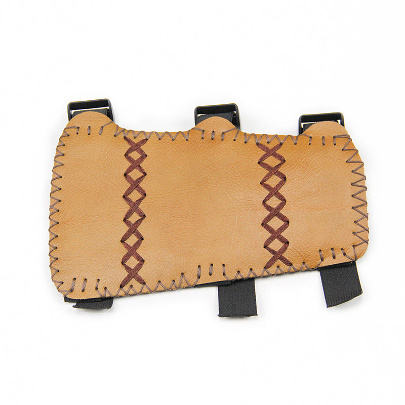 Krayney Youth Leather 3-Strap Arm Guard Hunting Shooting Archery Arm Protector