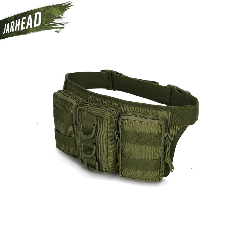 Tactical Waterproof Men Waist Pack nylon Bag Pockets