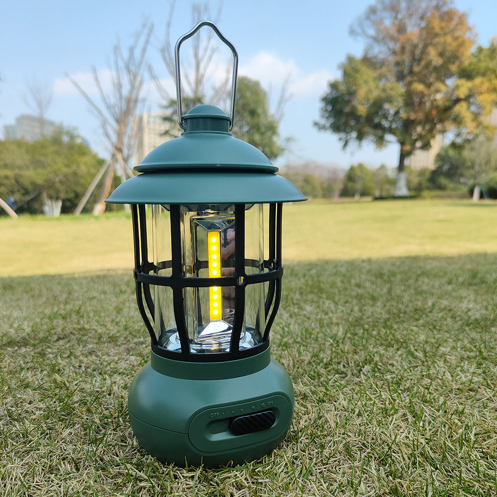 Camping Light Outdoor Ambience Vintage Horse Light Gift USB Charging Tent Lamp