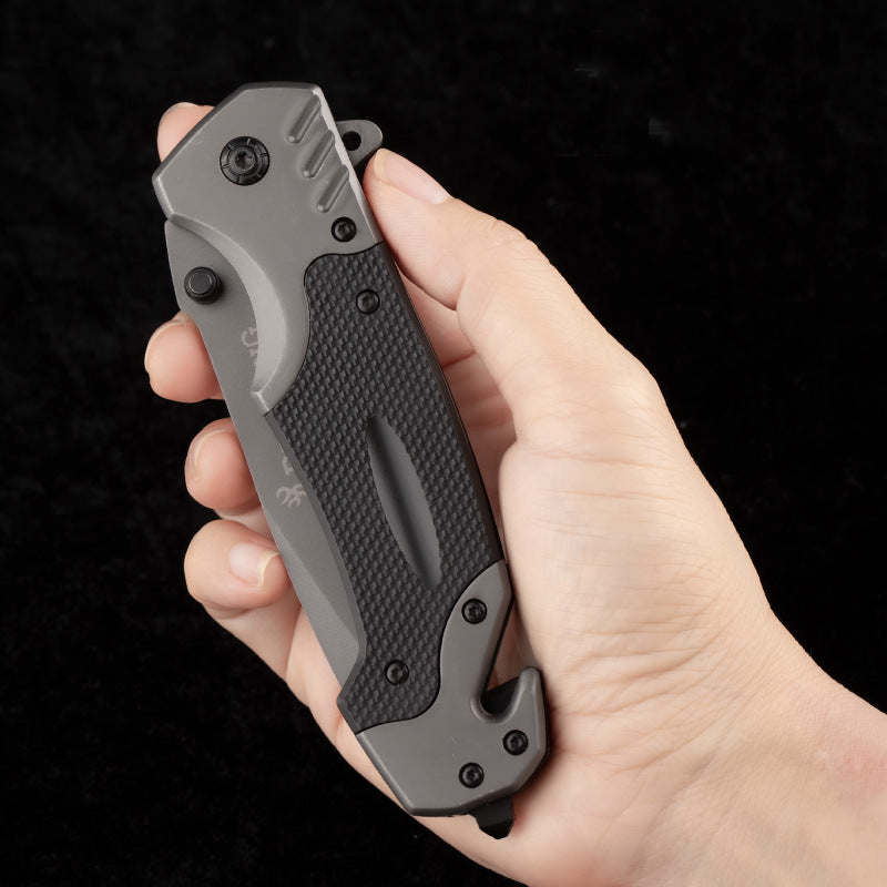 Folding Knife Stainless Steel High Hardness Pocket Knife Defense Military, Survival