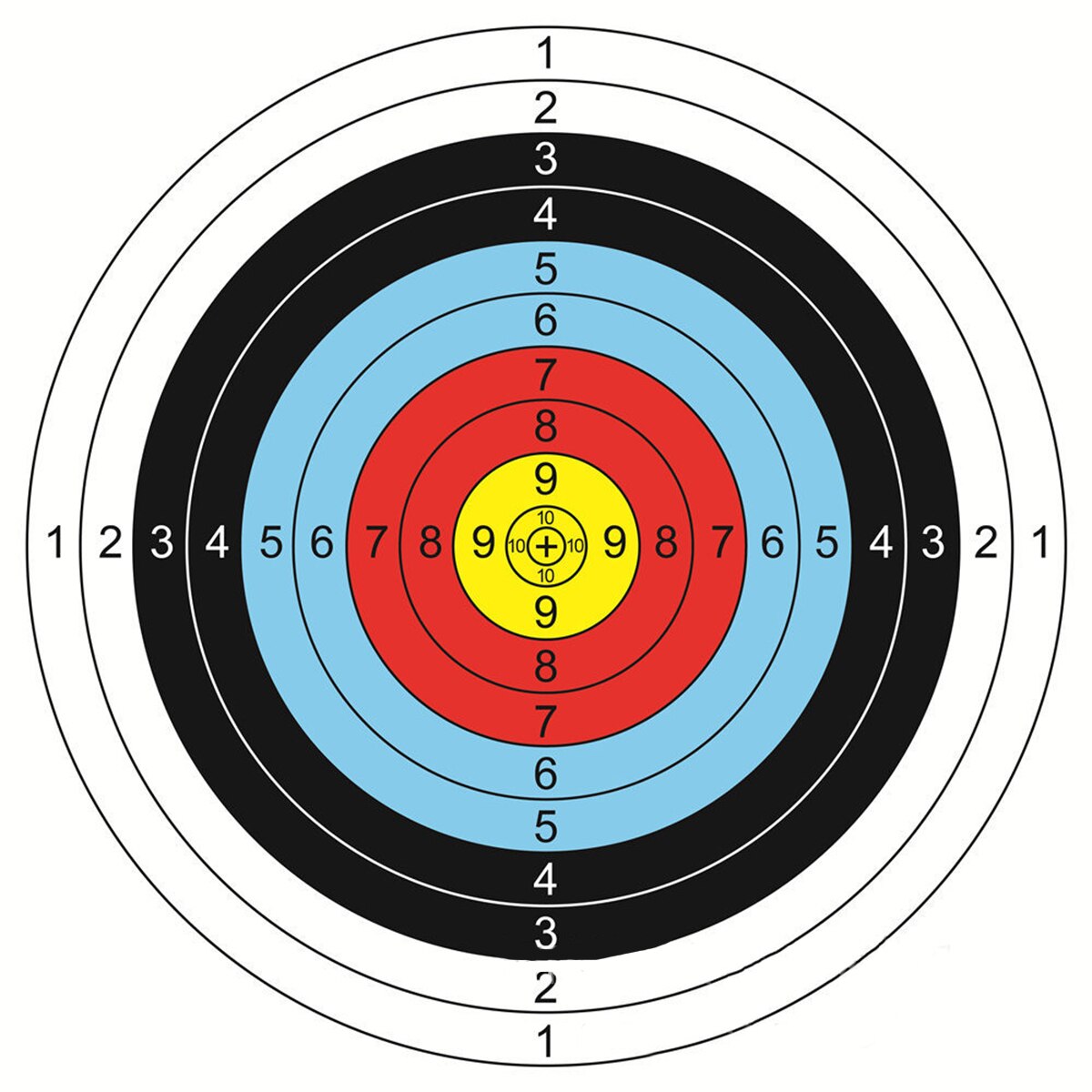 New 30pcs 40*40 cm Archery Shooting Target Paper Bow Hunting Archery Kit Standard Full Ring Single Spot Paper