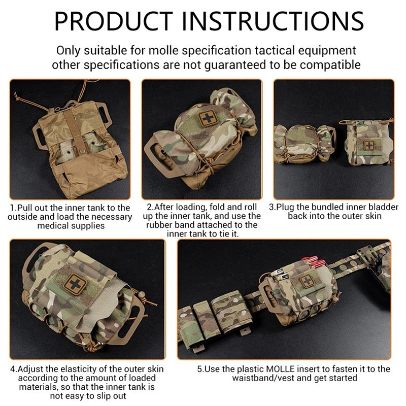 Tactical Military Pouch MOLLE Rapid Deployment First-aid Kit Survival Outdoor Hunting Emergency Medical Kit