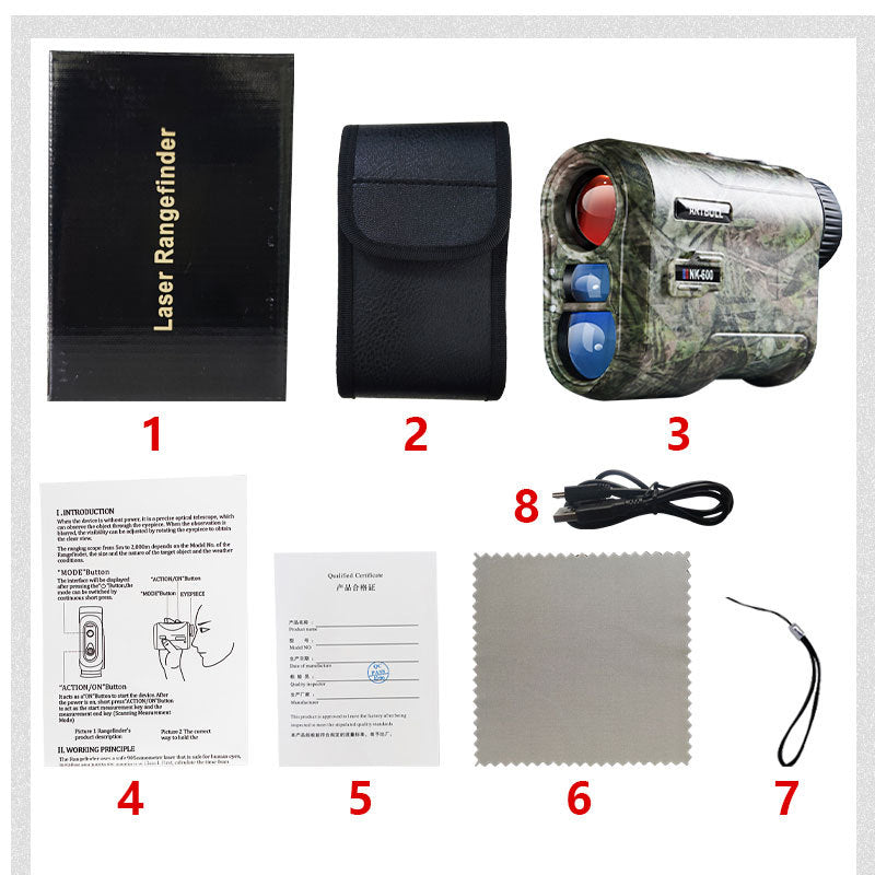 ARTBULL Camouflage Rangefinder Hunting Edition Rechargeable Range 600m