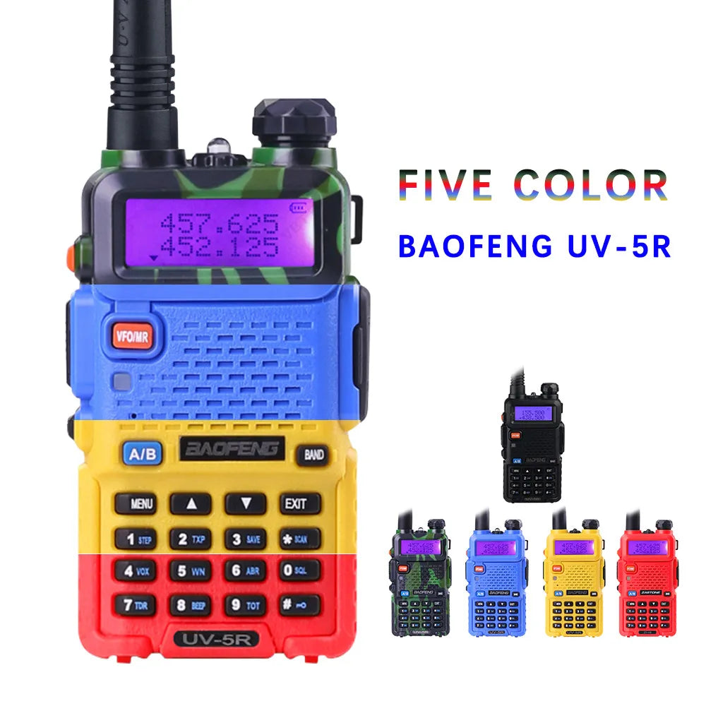 BaoFeng UV-5R Walkie Talkie Professional CB Radio Transceiver 128CH 5W VHF&UHF Handheld Hunting Radio