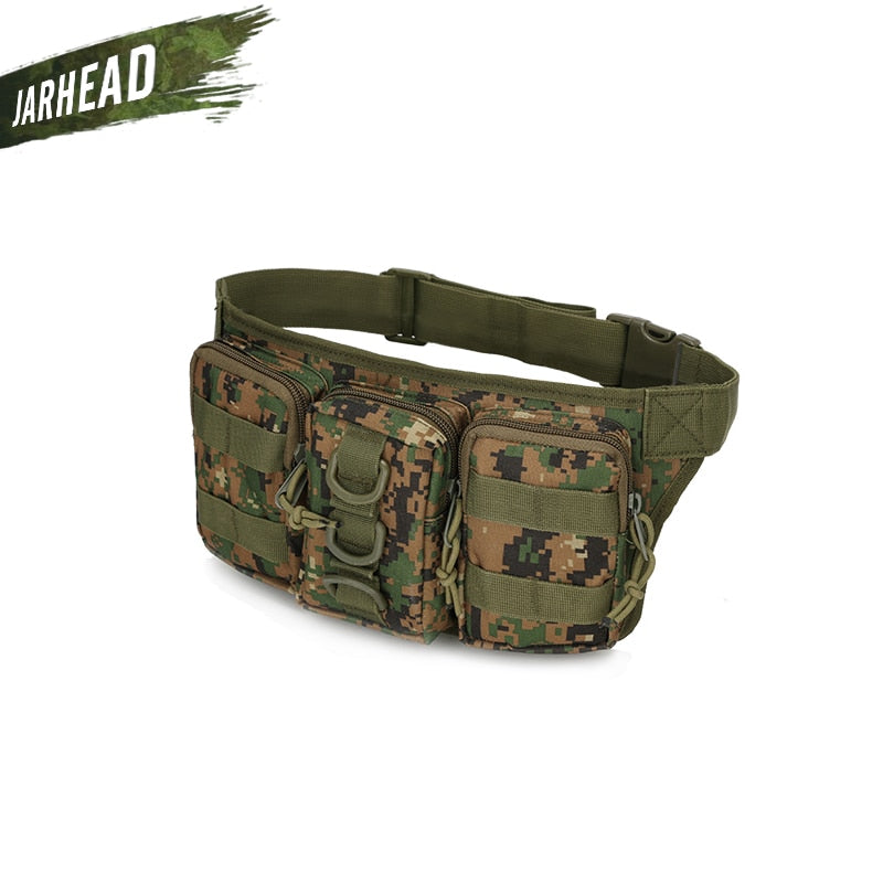 Tactical Waterproof Men Waist Pack nylon Bag Pockets
