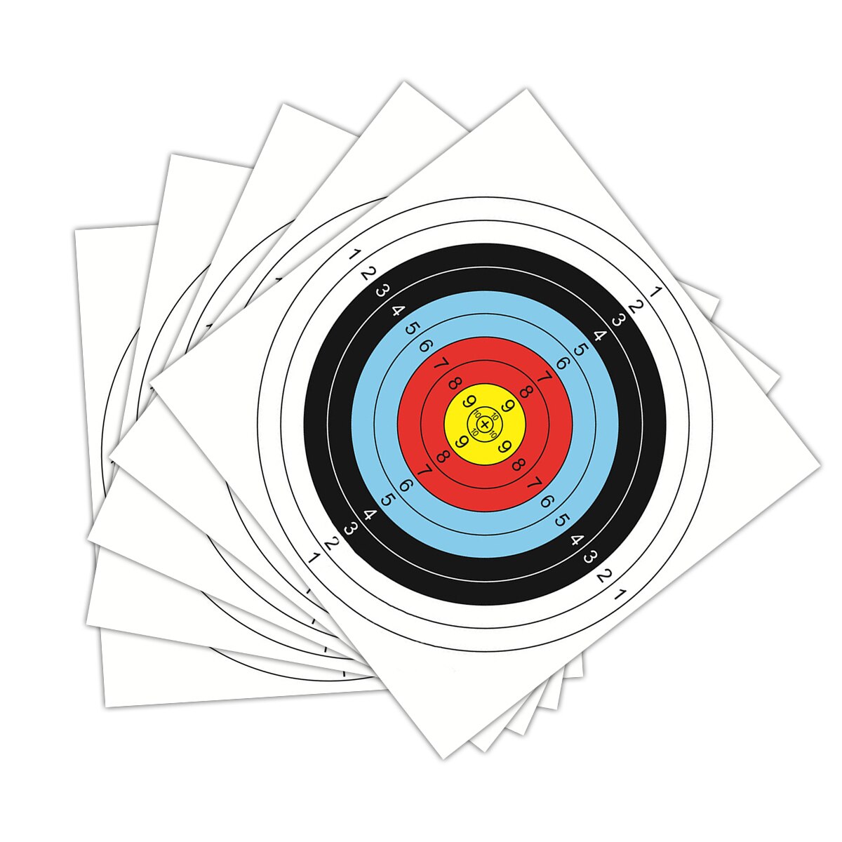 New 30pcs 40*40 cm Archery Shooting Target Paper Bow Hunting Archery Kit Standard Full Ring Single Spot Paper