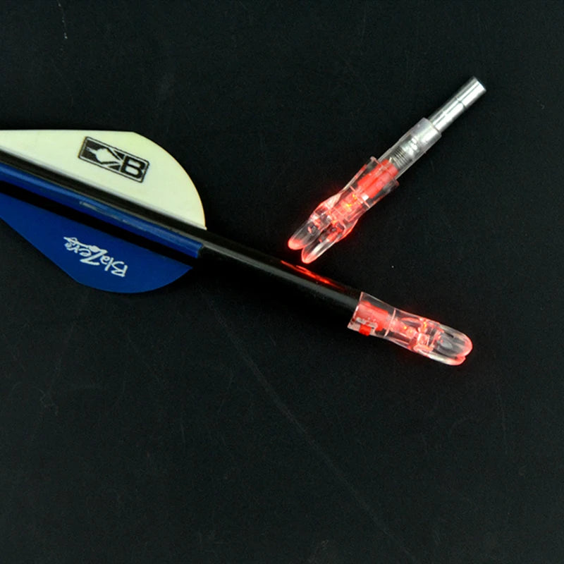 6/12pcs Archery LED Arrow Nocks Bowstring Shooting Automatic Lighted Arrow Cam Nock ID 5.3mm Arrow Shaft Hunting Accessories