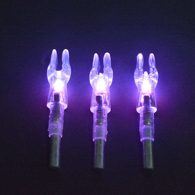 6/12pcs Archery LED Arrow Nocks Bowstring Shooting Automatic Lighted Arrow Cam Nock ID 5.3mm Arrow Shaft Hunting Accessories