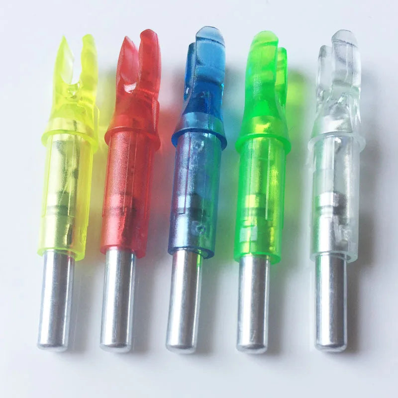 6/12pcs 6.2mm Arrow Automatically Lighted Red Green Led Arrow Nock For Carbon Arrow fiberglass arrow Archery Hunting Shooting
