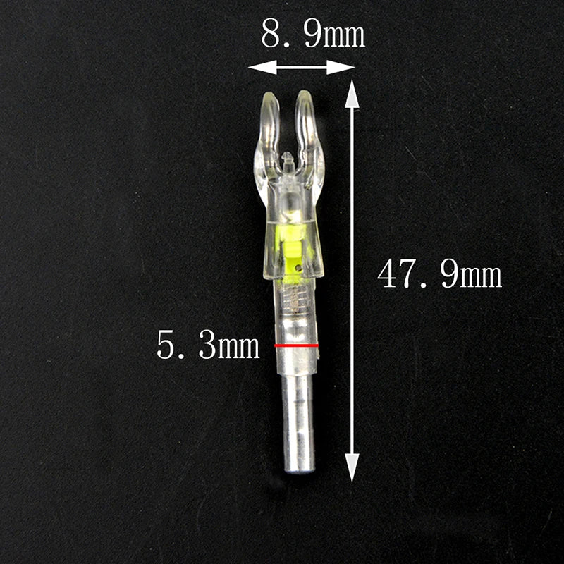 6/12pcs Archery LED Arrow Nocks Bowstring Shooting Automatic Lighted Arrow Cam Nock ID 5.3mm Arrow Shaft Hunting Accessories