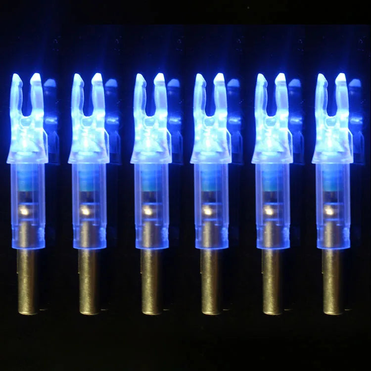 6/12pcs 6.2mm Arrow Automatically Lighted Red Green Led Arrow Nock For Carbon Arrow fiberglass arrow Archery Hunting Shooting