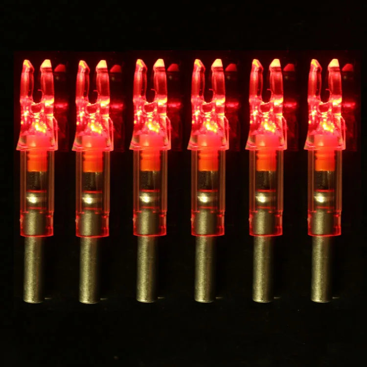 6/12pcs 6.2mm Arrow Automatically Lighted Red Green Led Arrow Nock For Carbon Arrow fiberglass arrow Archery Hunting Shooting