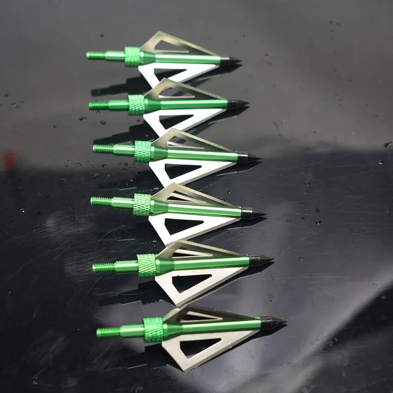 Hunting Broadheads for Compound Bow and , Archery Arrow Points, Metal Tips, 125 Grain, 3 Fixed Blade, 12Pack