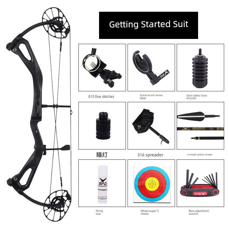 Carbon Invasion Cam Bow Professional Shooting Quasi Archery Outdoor Carbon Fiber Pulley Bow Powerful Archery Carbon Suspension Bow Arrow