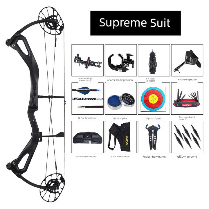 Carbon Invasion Cam Bow Professional Shooting Quasi Archery Outdoor Carbon Fiber Pulley Bow Powerful Archery Carbon Suspension Bow Arrow