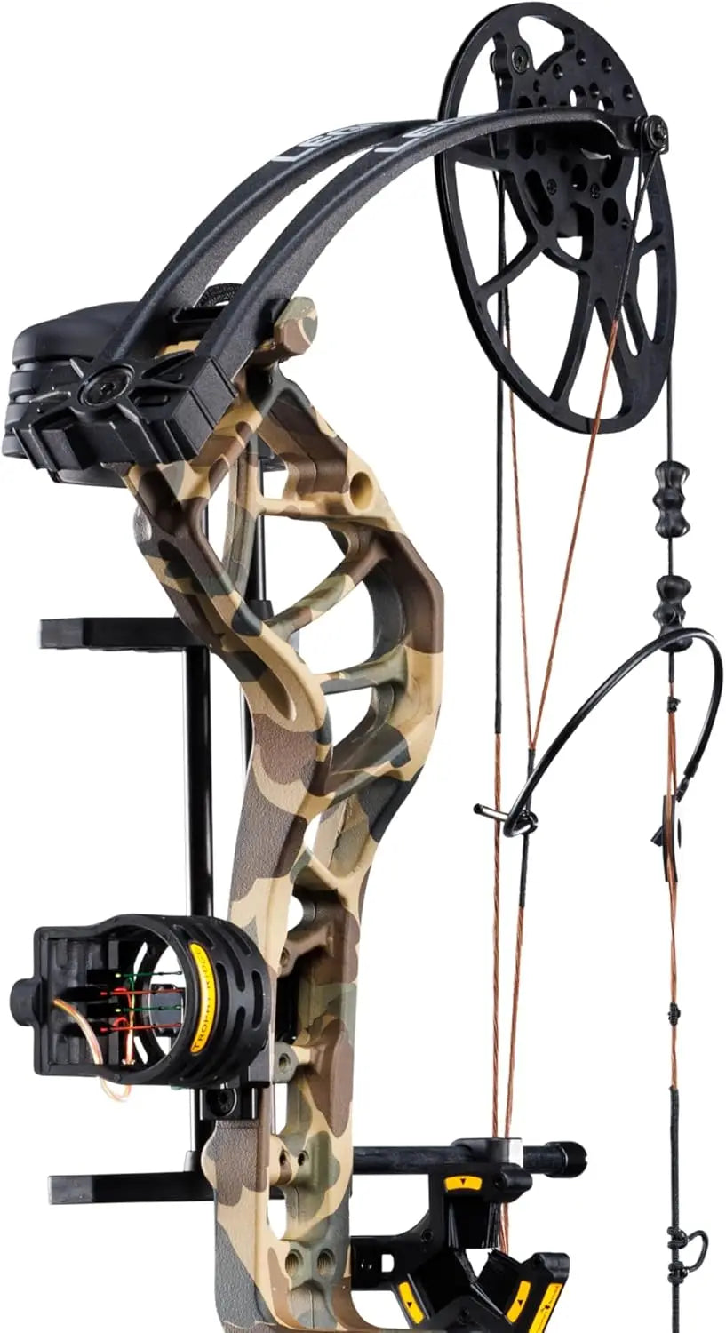 Right Hand FRED BEAR/Black Compound Bow 10-70lb. Draw Weight