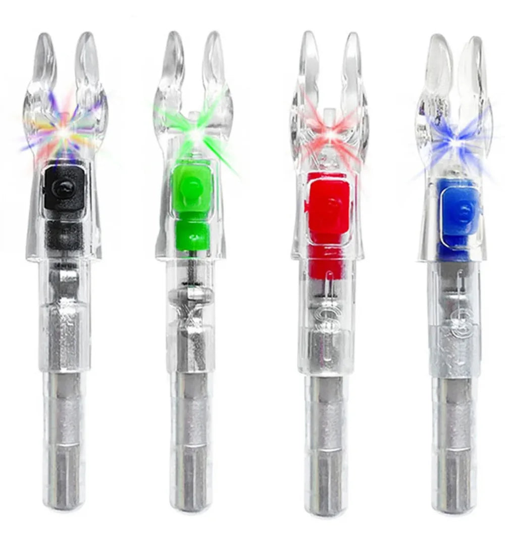 ID 4.2mm Automatic Led Flash Light Arrow Nocks Switch On/Off DIY Archery Arrow Tails 3pcs