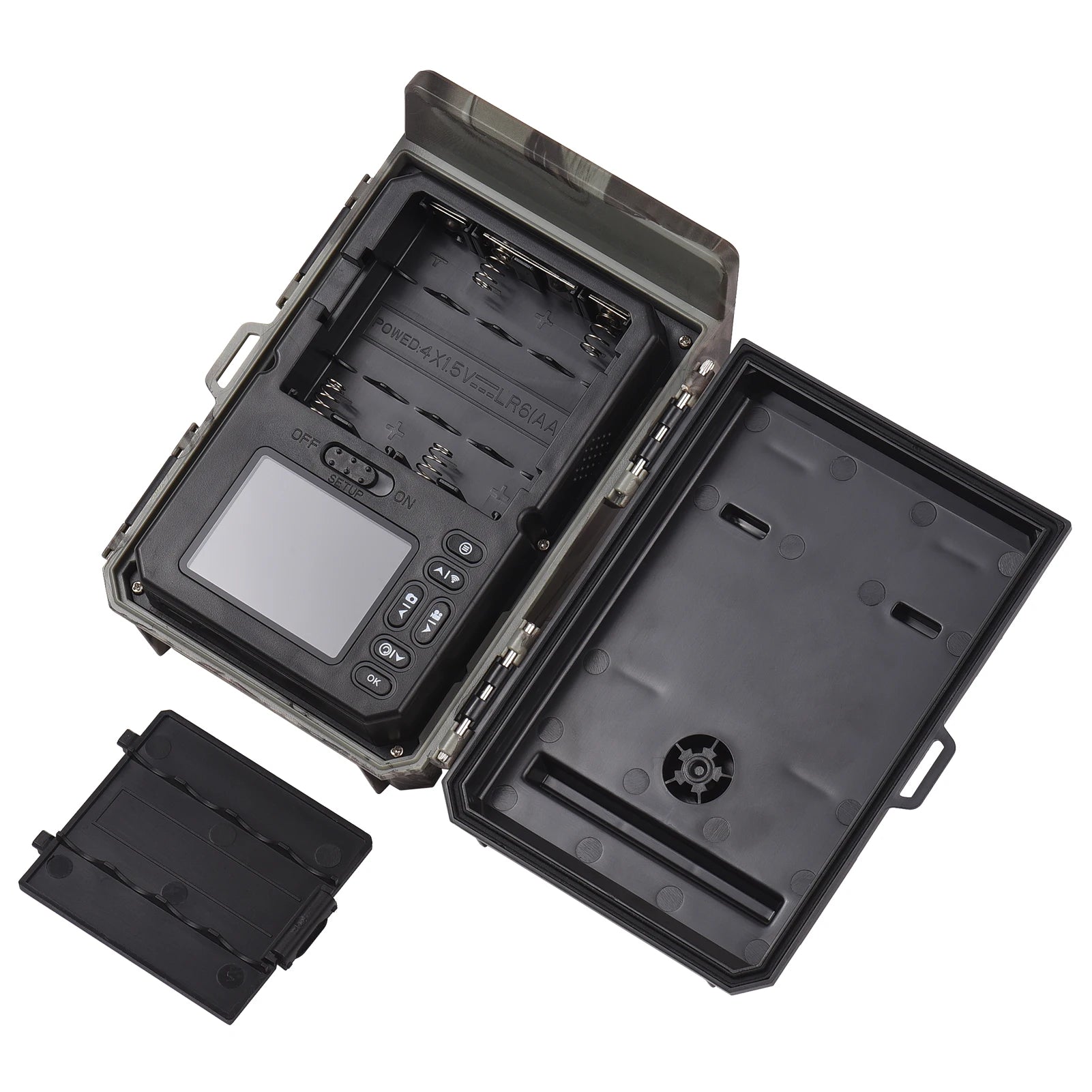 Solar Powered Night Vision Trail Camera 50MP 4K Hunting Cameras 0.3s Trigger Time for Wildlife Monitoring Hunting