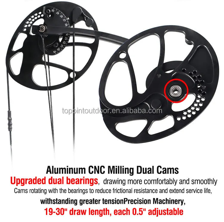 Archery T1 Compound Bow Hunting Bow And Arrow Package CNC Milling Archery Bow Riser And Cams RH And LH