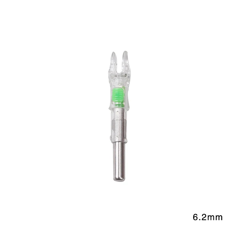 6/12pcs Archery ID 6.2 mm Lighted Arrow Nock LED Arrow Tail Accessory for Shooting Hunting