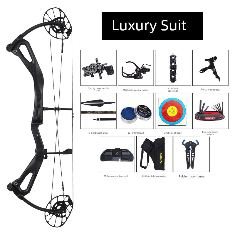 Carbon Invasion Cam Bow Professional Shooting Quasi Archery Outdoor Carbon Fiber Pulley Bow Powerful Archery Carbon Suspension Bow Arrow