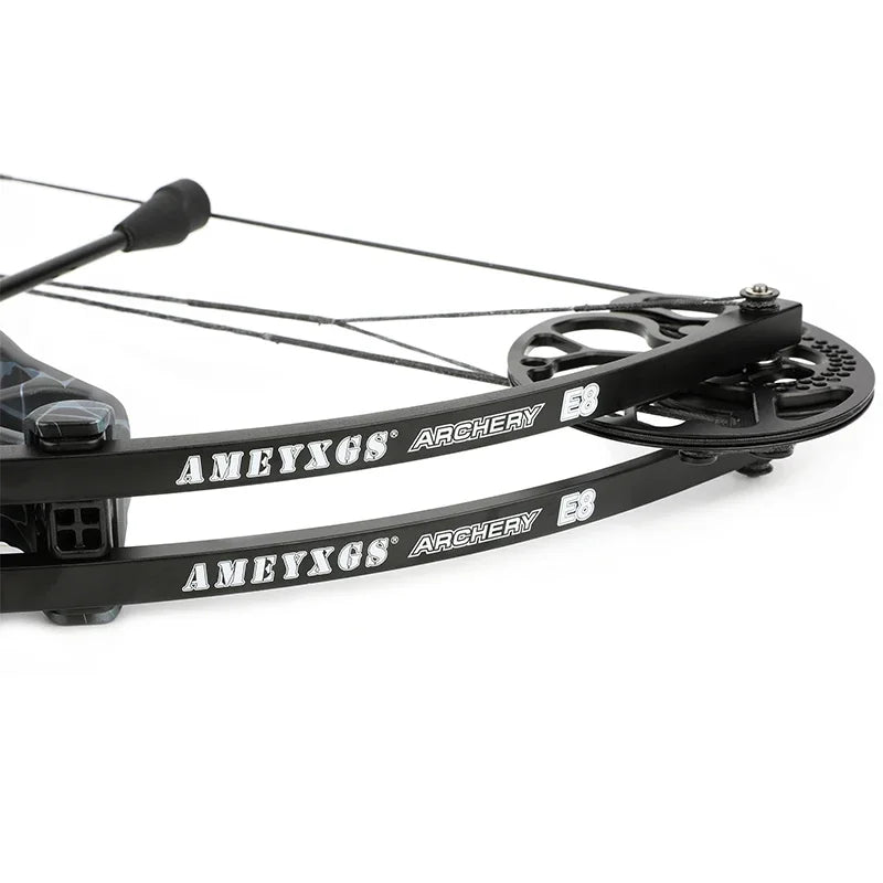 19-70Lbs Compound Bow 320fps CNC Aluminum Alloy Bow Riser Dual Cam Archery Pulley Bow for Right Hand Shooting Hunting Target