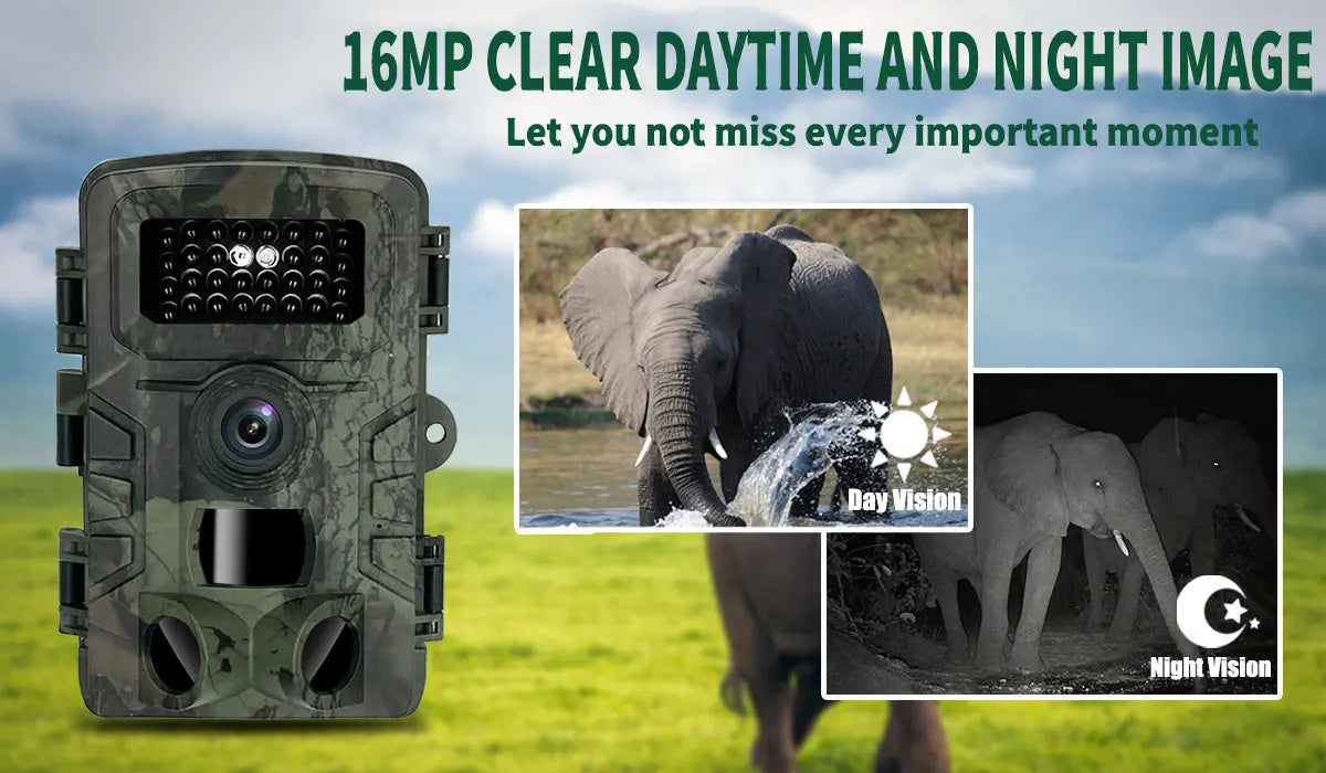 1080P/30fps Wireless Trail Camera Hunting Cameras 16MP HD Waterproof Wildlife Infrared Night Vision Surveillance Trap Camera