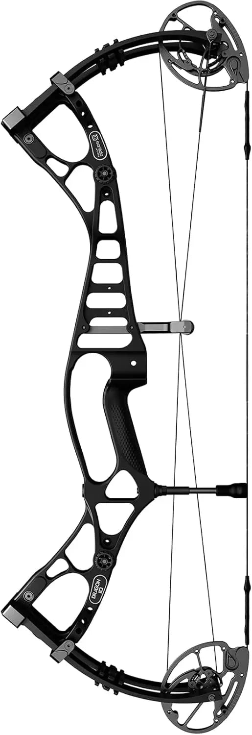 Bare Bow 50-60# Black Medium Cam(27"-30")Dragon 10 Flagship Top of The Line Hunting Compound Bow Kit for Adults