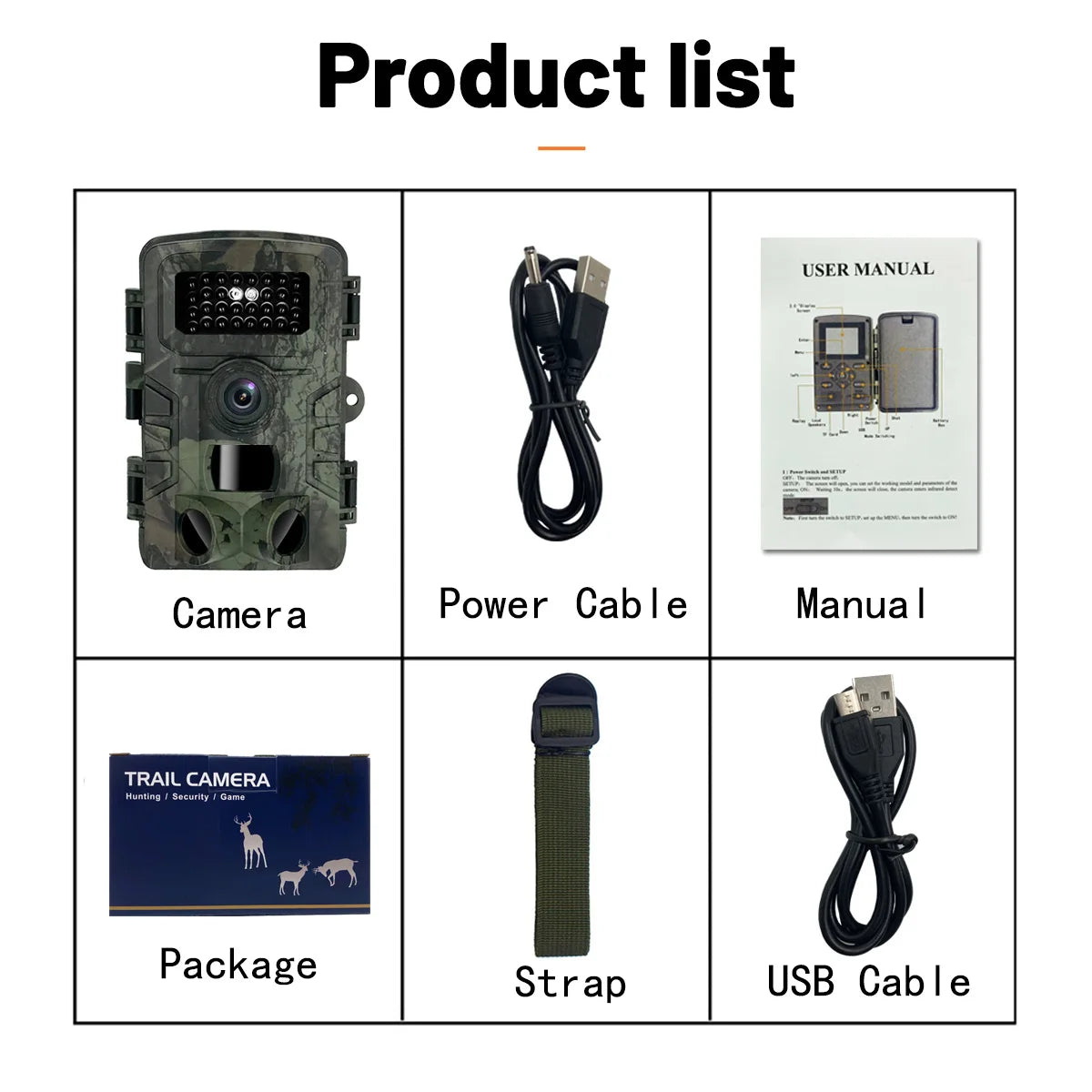 1080P/30fps Wireless Trail Camera Hunting Cameras 16MP HD Waterproof Wildlife Infrared Night Vision Surveillance Trap Camera