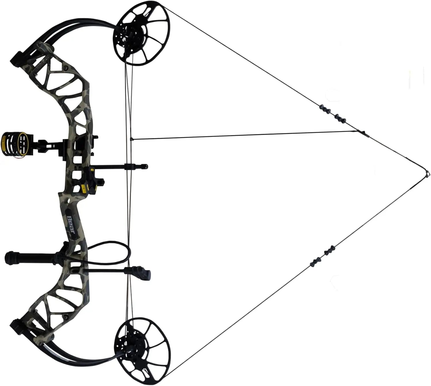 Right Hand FRED BEAR/Black Compound Bow 10-70lb. Draw Weight