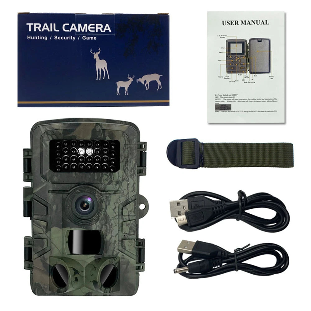 1080P/30fps Wireless Trail Camera Hunting Cameras 16MP HD Waterproof Wildlife Infrared Night Vision Surveillance Trap Camera