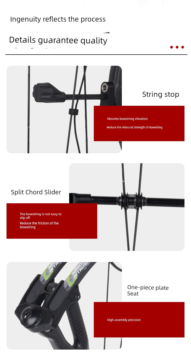 Carbon Invasion Cam Bow Professional Shooting Quasi Archery Outdoor Carbon Fiber Pulley Bow Powerful Archery Carbon Suspension Bow Arrow