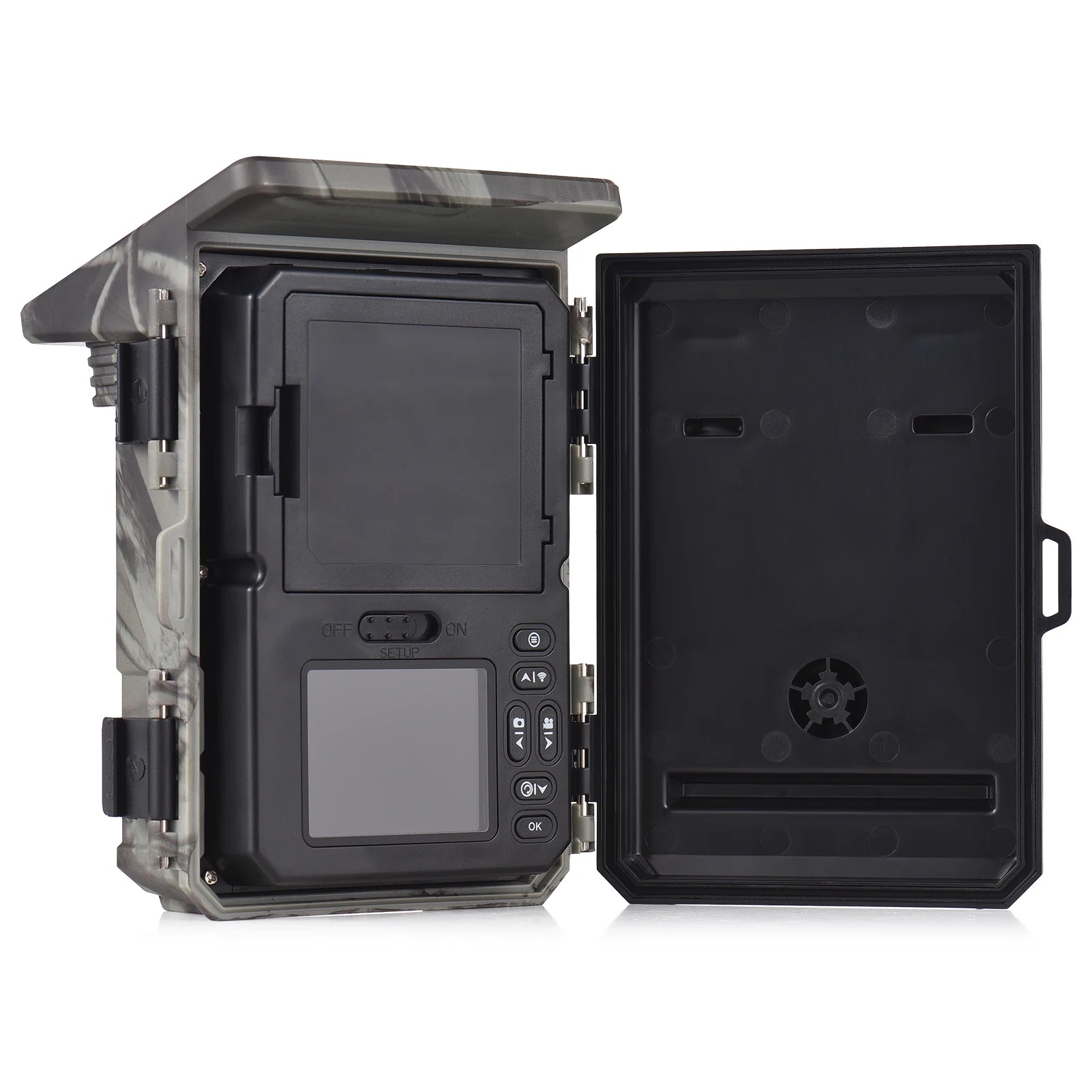 Solar Powered Night Vision Trail Camera 50MP 4K Hunting Cameras 0.3s Trigger Time for Wildlife Monitoring Hunting