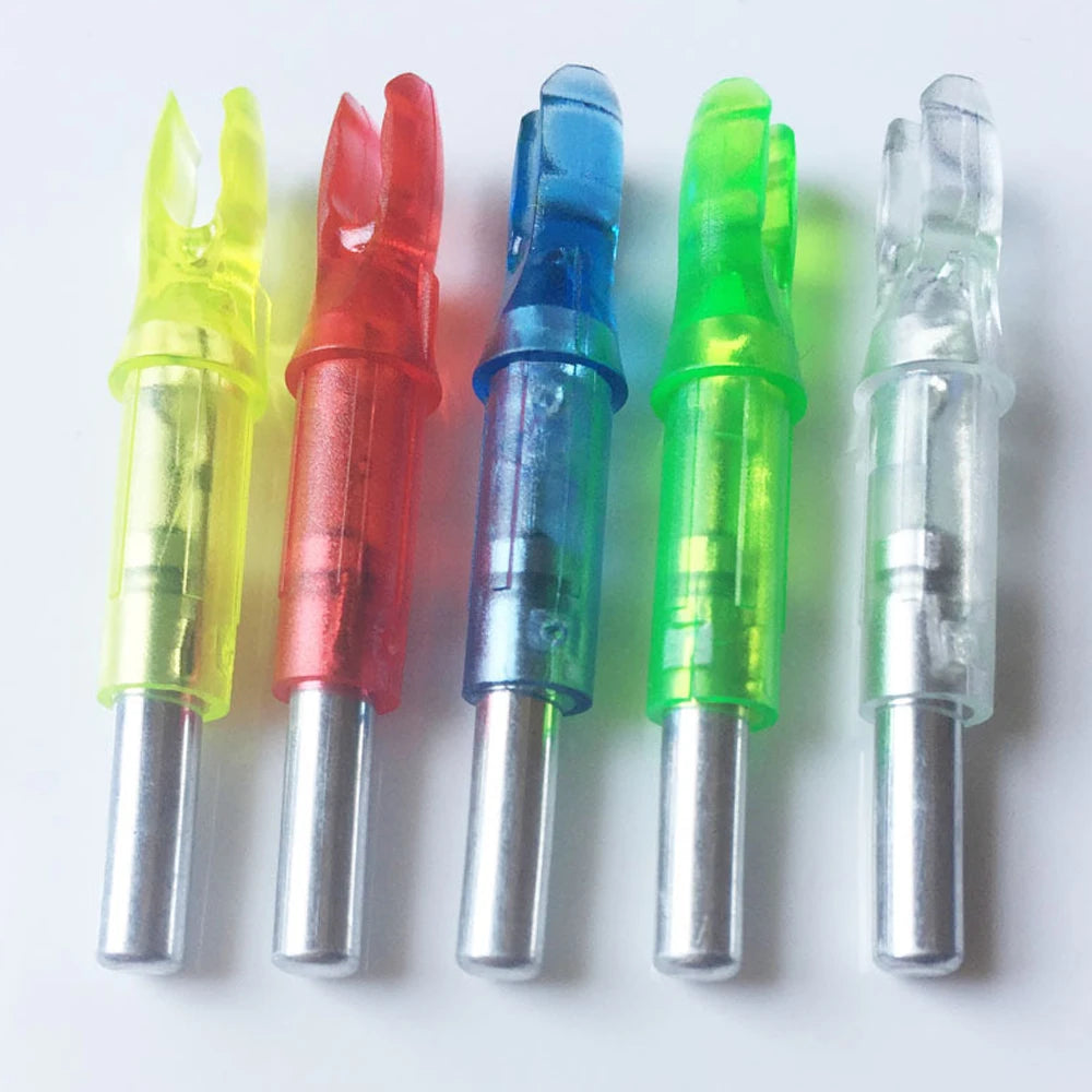 6/12pcs 6.2mm Arrow Automatically Lighted Red Green Led Arrow Nock For Carbon Arrow fiberglass arrow Archery Hunting Shooting