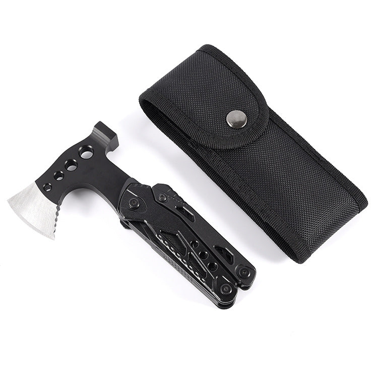Multifunctional Camping Axe Hammer Pliers Screwdrivers Fire-making Tool