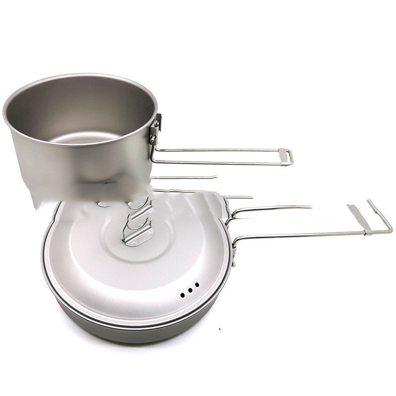 HPG TitaniumTrail Folding Camping Pot Set: Pure Titanium Perfection