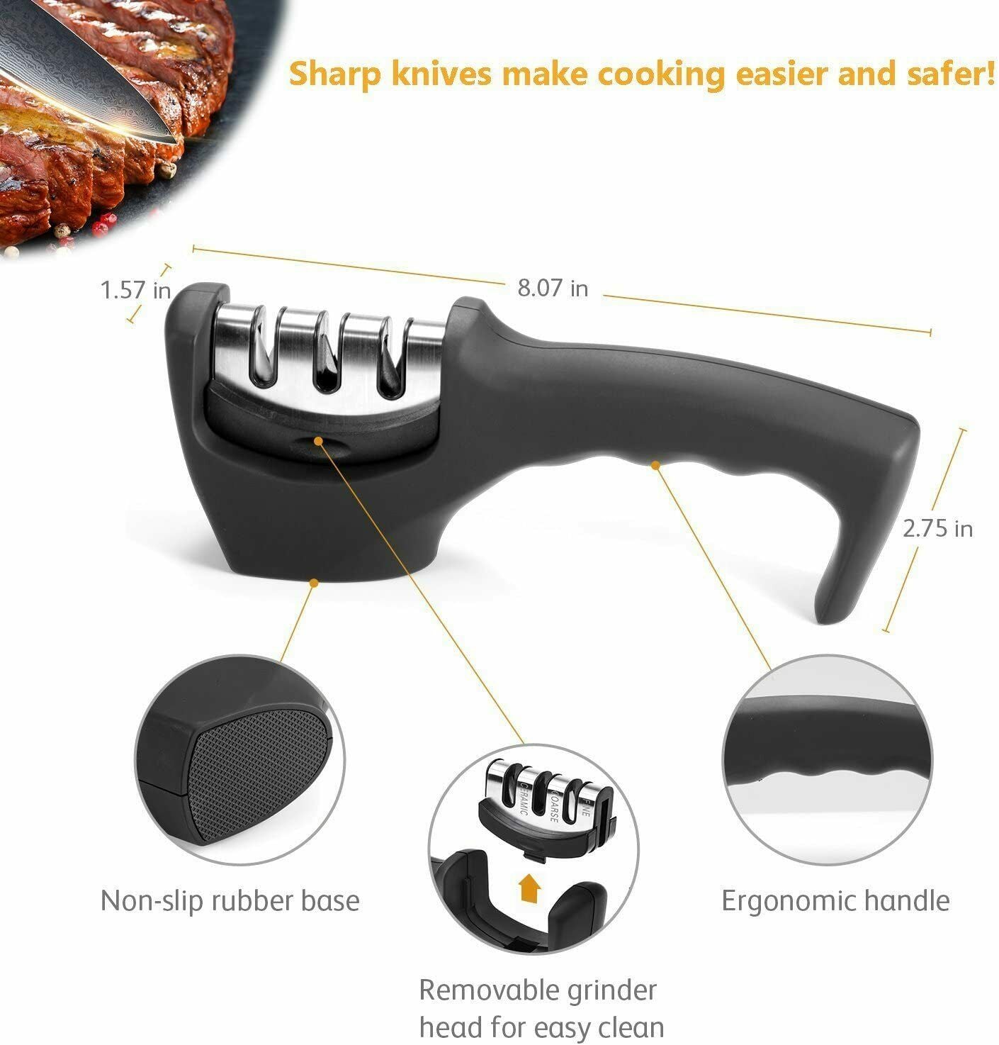 EdgePro Ceramic-Tungsten Kitchen Knife Sharpening System