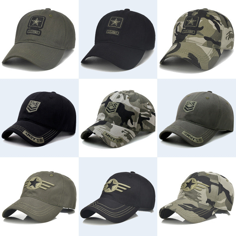 Outdoor camouflage embroidered baseball cap